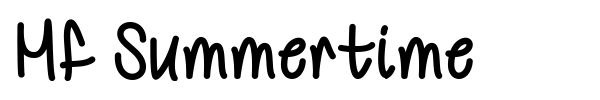 Mf Summertime font preview
